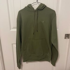 UNISEX Olive-green Champion hoodie • Size Small